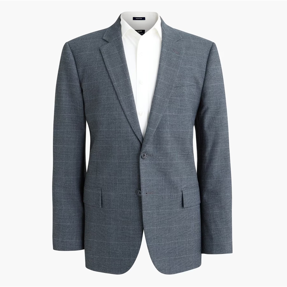 New J Crew Thompson Classic Fit 2 Piece Suit Size 44R Gray Jacket and Pants
